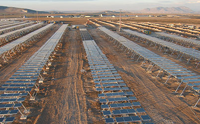 Solar field in the desert