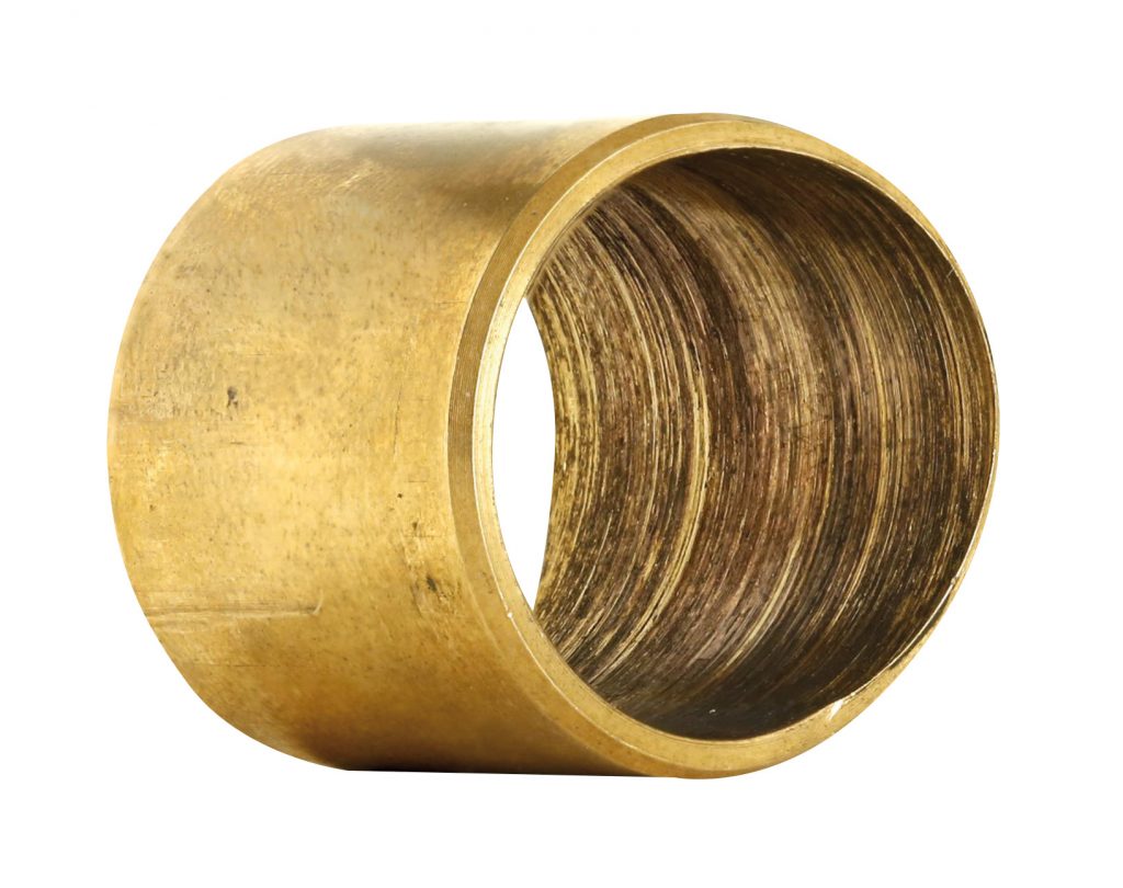 Brass bearing with wear marks on the inner diameter